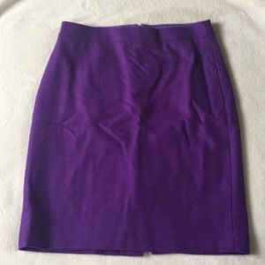 JCrew purple wool pencil skirt -Size 2